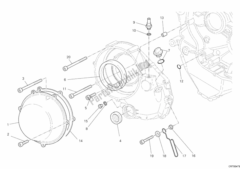 Toutes les pièces pour le Couvercle D'embrayage, Extérieur du Ducati Superbike 1198 S USA 2009